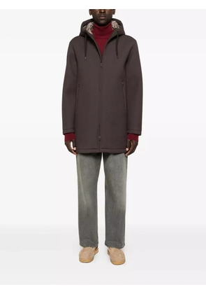 Herno hooded zip-up coat - Brown