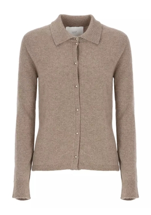 Vanisè collared buttoned cardigan - Neutrals