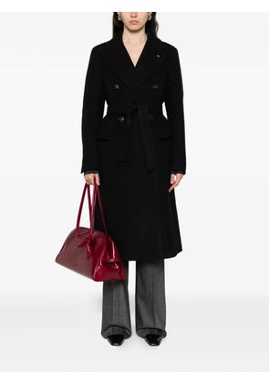Manuel Ritz belted double-breasted coat - Black