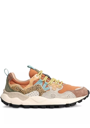 FLOWER MOUNTAIN Yamano 3 panelled sneakers - Orange