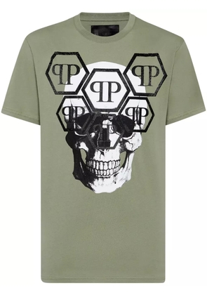 Philipp Plein SS Stones Skull t-shirt - Green