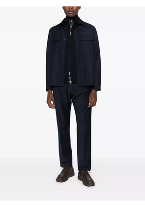 Gran Sasso zip-up wool cardigan - Blue