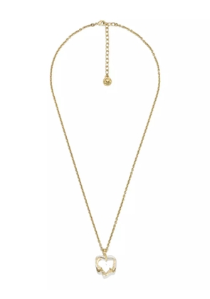 Goossens heart-shape rock-crystal necklace - Gold
