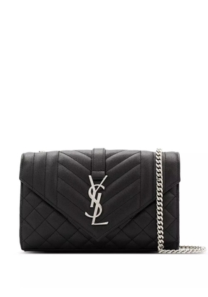 Saint Laurent envelope matelassé shoulder bag - Black