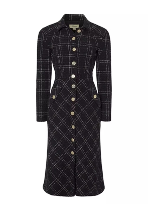 Temperley London Colonel check-pattern button midi dress - Black