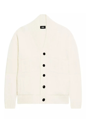 GCDS buttoned v-neck cardigan - Neutrals