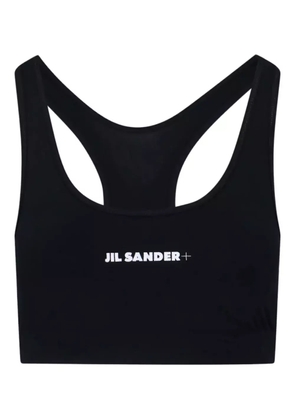 Jil Sander racer-back logo top - Black