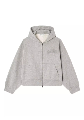 GANNI hooded zip sweatshirt - Grey