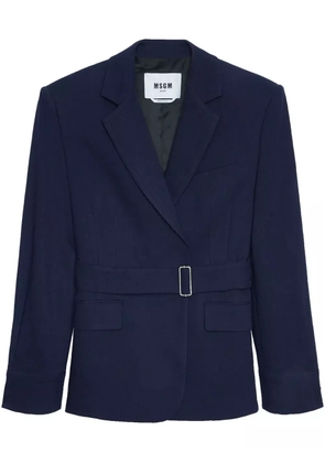 MSGM belted blazer - Blue