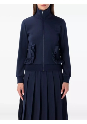 Comme Des Garçons Girl ruffled zip knitwear - Blue