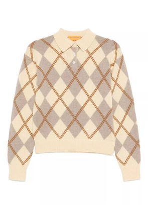 Guest In Residence argyle polo knit - Neutrals