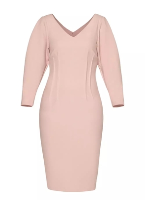 AMALIN v-neck midi dress - Pink