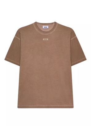 GCDS logo-detail cotton T-shirt - Brown