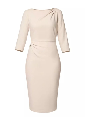 AMALIN pearl embellished draped dress - Neutrals