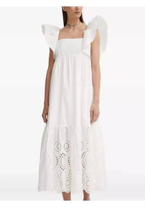 Résumé ruffled eyelet dress - White
