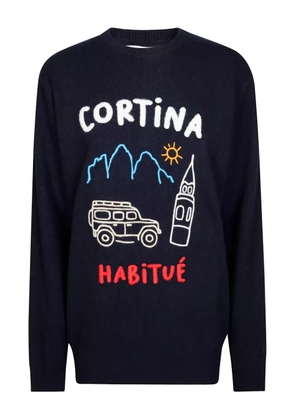 MC2 Saint Barth Heron embroidered crew-neck sweater - Blue