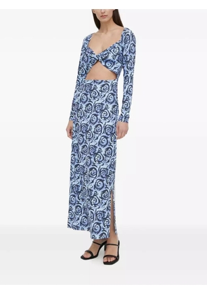 Résumé cut-out long-sleeved dress - Blue