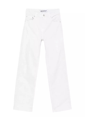 MEDEEA distressed straight-leg jeans - White