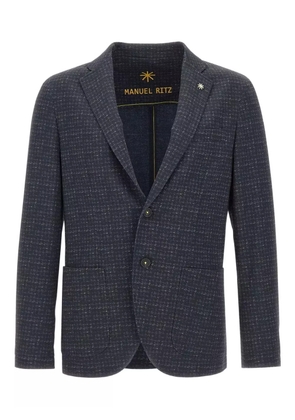 Manuel Ritz houndstooth-pattern blazer - Blue