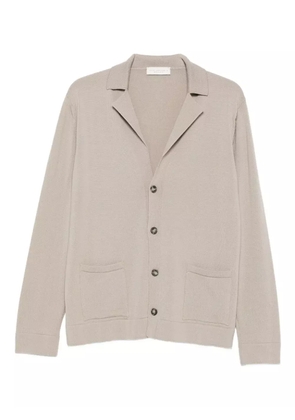 LUIGI GENTILE notched-collar cardigan - Neutrals