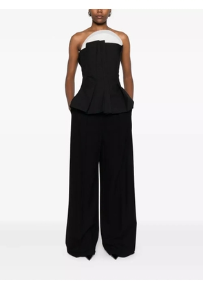 Róhe pleated bustier top - Black