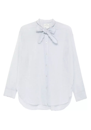 Forte Forte bow-collar cotton shirt - Blue