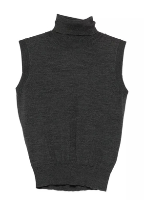 GOES BOTANICAL roll-neck sleeveless top - Grey