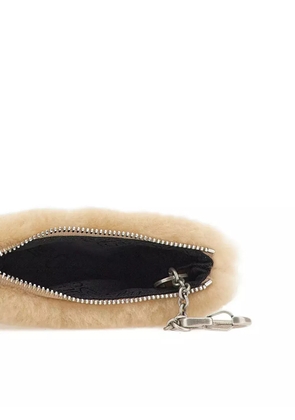 Marge Sherwood shearing hear-zipper wallet - Neutrals