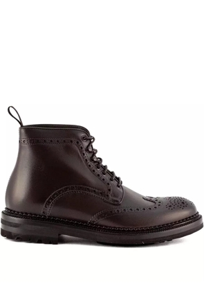 Green George brogue wingtip boots - Brown