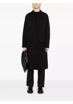Y's cotton twill coat - Black
