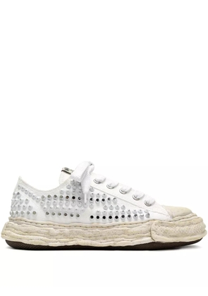Maison MIHARA YASUHIRO studded canvas low-top sneakers - White