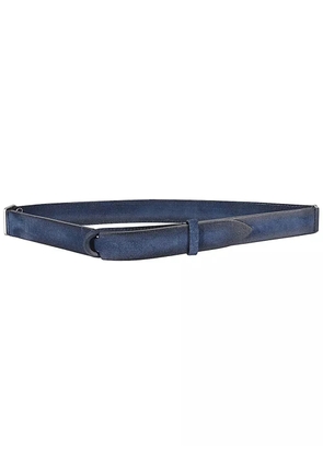 Orciani washed leather belt - Blue