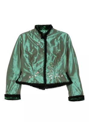 SHIATZY CHEN Scape-of-Curve cropped jacket - Green