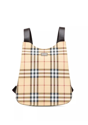 Burberry Pre-Owned 2000-2017 House Check Coated Canvas backpack - Brown
