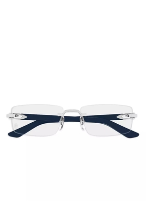 Cartier Eyewear rectangle rimless glasses - Blue