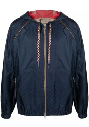 Gucci GG Supreme-jacquard hooded jacket - Blue
