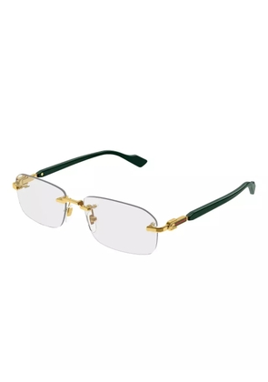 Gucci Eyewear logo-detail glasses - Gold