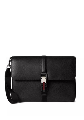 Gucci buckle-strap shoulder bag - Black