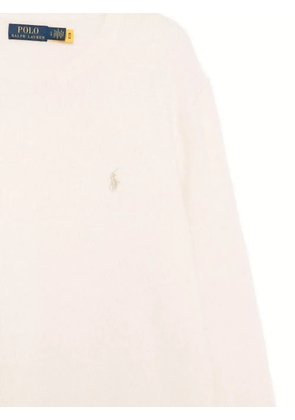 Polo Ralph Lauren logo-embroidered crew-neck sweater - White