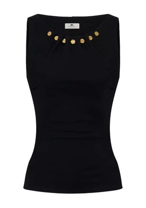 Elisabetta Franchi jewel-button top - Black