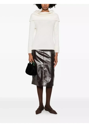 Gran Sasso off-shoulder sweater - White