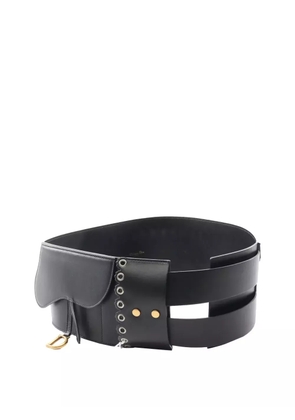 Christian Dior Pre-Owned 2021-2025 Leather Corset Saddle belt - Black