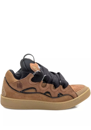 Lanvin curb lace-up sneakers - Brown