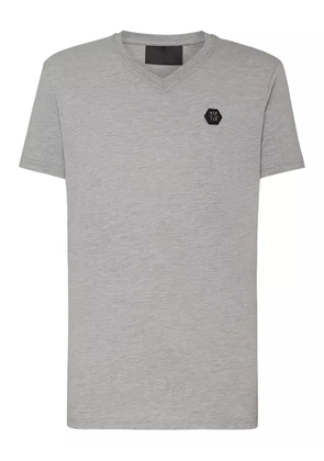 Philipp Plein V-neck skull T-shirt - Grey