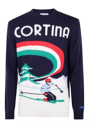 MC2 Saint Barth Heron graphic crew-neck sweater - Blue