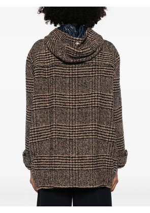 Herno hooded tweed jacket - Brown