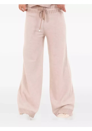 D.Exterior wool blend flared trousers - Neutrals