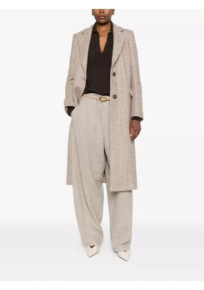 Tagliatore herringbone coat - Neutrals