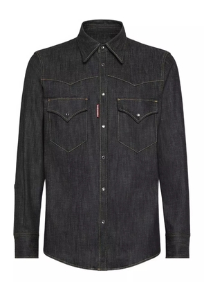 DSQUARED2 denim flap-pocket shirt - Black
