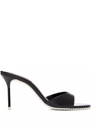 Schutz x Malu 90mm Mino patent-leather stiletto sandals - Black